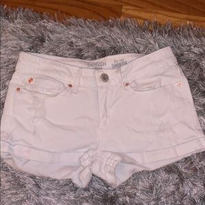 White Jean Shorts